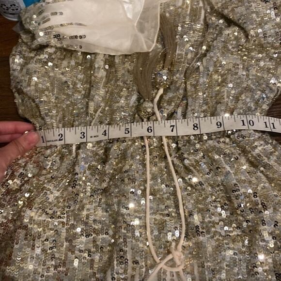 Sagaie Paris Women’s Vintage Sequined Silk Evening Mini Dress Size 4 ($400) - Picture 9 of 15